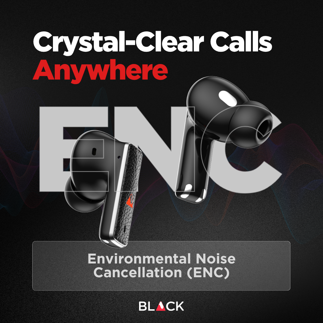 BLACK BassBuds X Hybrid 6 Mic ANC+ENC True Wireless (TWS) Earphones, Upto 45H Playtime, 1 Year Warranty BLACK BassBuds X Hybrid 6 Mic ANC+ENC True Wireless (TWS) Earphones, Upto 45H Playtime, 1 Year Warranty